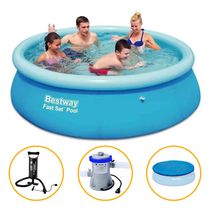 Piscina Inflável 2.300 Litros + Filtro 220v + Capa + Bomba - Bestway