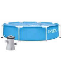 Piscina Estrutural Metal Galvanizado 1.828 Litros com Bomba Filtrante 220v Intex