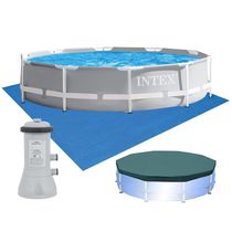 Piscina Intex 6.503 Litros Estrutural Armação Prism com Filtro 110v Capa e Forro