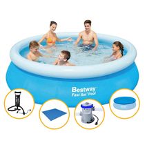 Kit Piscina Inflável Bestway 2.300Ls Filtro 220v Capa Bomba Forro