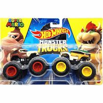 Carrinhos Hot Wheels Monster Trucks Donkey Kong vs. Bowser 1:64 - Mattel