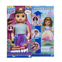 Baby Alive Princesa Ellie Grows Up! Morena - Hasbro