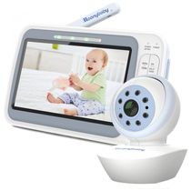 Babá Eletrônica Moonybaby com Monitor HD 720p, Áudio Bidirecional e Canções de Ninar