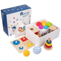 Kit de Brinquedos Montessori Sensoriais para Bebês de 6 a 12 Meses, Adena Montessori