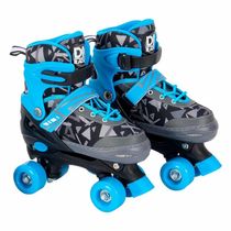 Patins Quad com Acessórios - Ajustável - 30 a 33 - P - Azul - DM Radical