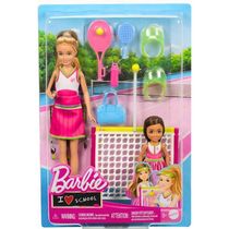 Conjunto Barbie Family Chelsea e Stacie Aula de Tênis Mattel