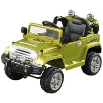 Carrinho, Carro Elétrico, 1 lugar, 12V, com controle remoto, USB MP3, 3 km por hora, 2 a 6 anos, AOSOM, Verde