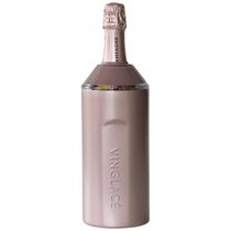 Porta Garrafa Térmico para Vinho é em Aço Inoxidável, Gold, VINGLACé, Rosa