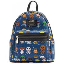 MIni Mochila Escolar Infantil Loungefly Star Wars para Crianças a Partir de 12 Anos, Azul