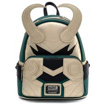 Mini Mochila Escolar Infantil Loungefly Marvel Loki para Crianças a Partir de 12 Anos