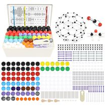 Conjunto de Modelos Moleculares de Química 444 Peças para Estudantes e Professores de Modelagem Orgânica e Inorgânica Reliancer