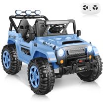 Carro Elétrico Infantil, Jeep com Controle Remoto, 2 Lugares Assento Extra Largo, Rodas com Maior Durabilidade e Luz LED, 24V, Hikole, Azul Claro