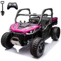 Carro Elétrico Infantil, Jeep Basculante com Controle Remoto, 2 Lugares, Música, Pneus EVA e 2 Velocidades, 24V, Karbost, Rosa