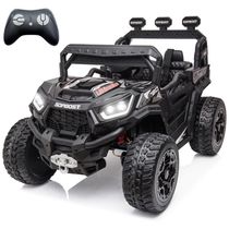 Carro Elétrico Infantil, Jeep 4X4 com Controle Remoto, Cinto de Segurança Ajustável, Luzes LED Brilhantes e Portas Duplas com Trava, 24V, Sopbost,