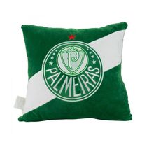 Almofada Palmeiras Quadrada Escudo Verdão 36x36cm