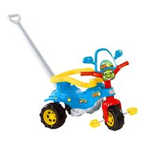 Triciclo Motoca Infantil Com Empurrador Dino Azul Magic Toys