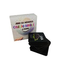 Jogo da memória 6 pares adaptado em escrita braile personalizado