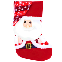 Meia Bota de Pelúcia Boneco Natalino 48 Cm Decoração Natal