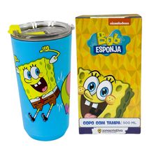 Copo Térmico SKY Inox 500ML BOB ESPONJA - Zona Criativa