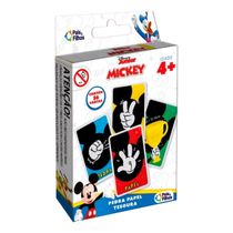 Jogo de Cartas Papel Pedra e Tesoura Mickey Disney Pais e Filhos