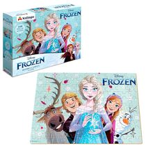 Quebra-Cabeças de Brinquedo Frozen Anna e Elsa em Madeira Infantil Xalingo 60 Peças