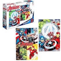 Quebra-Cabeças de Brinquedo 2 em 1 Vingadores Avengers Madeira Xalingo 200 Peças