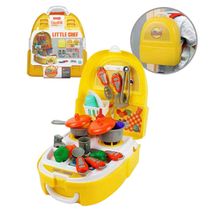 Maleta Infantil Chef De Cozinha | Unitoys | Brinquedo Faz De Conta Profissões Crianças +3 Anos