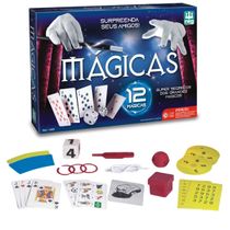 Jogo Mágicas Com 12 Truques | Nig Brinquedos | Aprendiz De Mágico Crianças +7 Anos