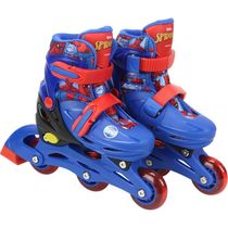 Kit Patins 2 em 1 Tamanho 32 a 35 Homem Aranha 3 Rodas Bbr Toys