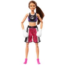 Boneca Barbie Feita para Mexer Profissões Boxeadora HRG40 Mattel