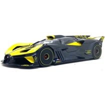 Miniatura Carro Bugatti Bolide Four-Turbo 2020 1/18 Amarelo Bburago 11047