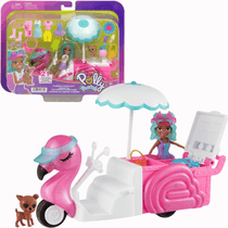 Polly Pocket Carrinho de Lanches Flamingo C/Boneca 4+ Mattel