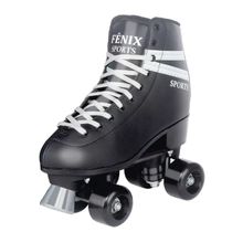 Patins Fenix 4 Rodas Roller Skate Preto Tamanho 31 ao 34 Ajustável Fenix