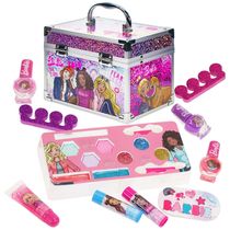 Kit de Maquiagem Infantil Lavável da Barbie para Crianças a Partir de 3 Anos, Rosa