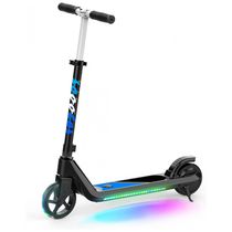 Patinete Elétrico para Crianças de 6 a 10 anos com Luzes LED, Peso Max 50kg, LINGTENG, Preto