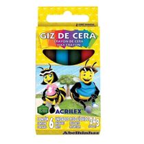 Giz de Cera COMUM 6 Cores - Acrilex