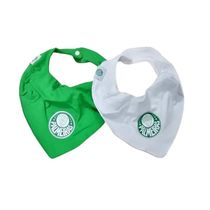 Kit Babador Bandana Palmeiras Verde e Branco Oficial