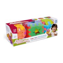 Kit Brinquedo Educativo Cubo + Bola E Bola Quadrada Didático