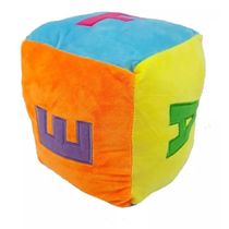 Dado De Pelúcia 20 Cm Dadinho com Chocalho e  Multicolorido