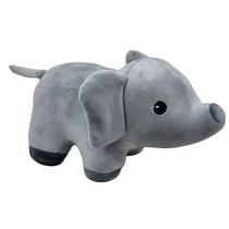 Elefante De Pelúcia Cinza 24 Cm Comp. Linha Baby  Lavável