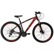 Bicicleta Aro 29 Shimano Preto/laranja e Vermelho