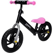 Bicicleta Sem Pedal De Equilibrio Infantil 2 Rodas Zippy Toys Bike De Passeio Para Criança Aro 12 Capacidade 25kg Rosa