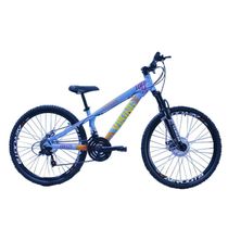 Bicicleta Vikingx Aro 26 Câmbios Importados 21v Aero Azul Laranja