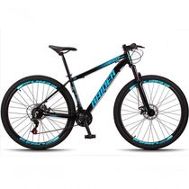 Bicicleta 29 Raider Z3X Pro 21V E Suspensão Mtb Preto+Azul