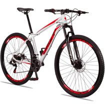 Bicicleta 29 Dropp Aluminum Freio Disco Branco+Vermelho