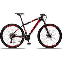 Bicicleta 29 Aluminum Raider 21 Marchas Preto+Vermelho