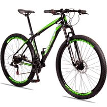 Bicicleta 29 Dropp Aluminum Freio Disco Preto+Verde