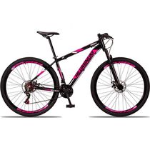 Bicicleta 29 Aluminum Raider 21 Marchas Preto+Rosa