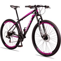 Bicicleta 29 Dropp Aluminum Freio Disco Preto+Rosa