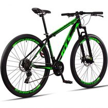 Bicicleta 29 Gt Sprint Mx7 24V Index Freio Disco Preto+Verde